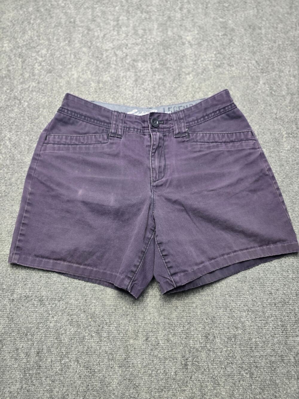 Eddie Bauer Womens 4 Purple Chino Shorts Cotton Casual Preppy